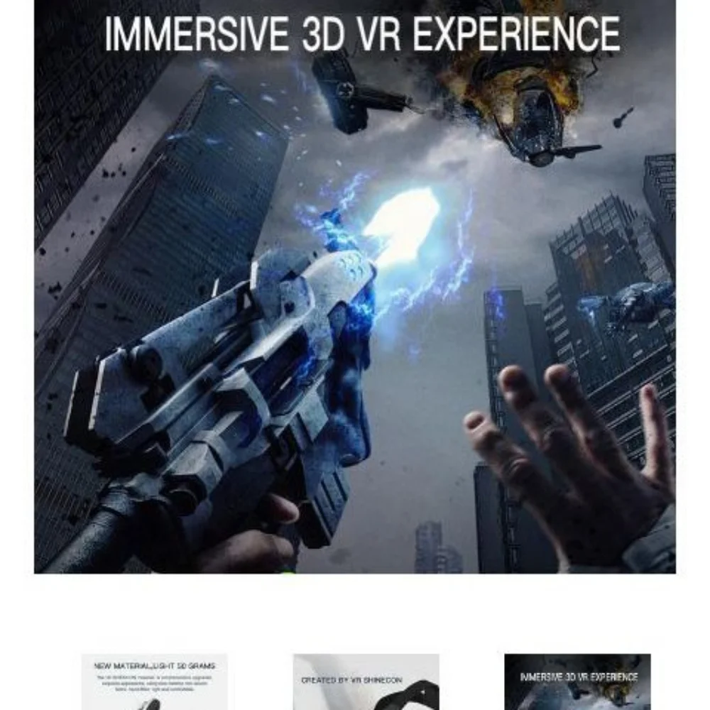 VR Shinecon Virtual Reality Glasses Headset iPhone/Android G07EVR